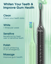 Load image into Gallery viewer, Electric Toothbrush Sonic Toothbrush - One Charge for 180 Days Electric Toothbrush with 6 Replacement Brushes