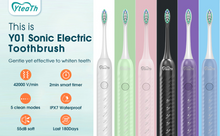 Load image into Gallery viewer, Electric Toothbrush Sonic Toothbrush - One Charge for 180 Days Electric Toothbrush with 6 Replacement Brushes