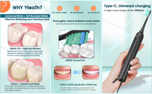 Load image into Gallery viewer, Electric Toothbrush Sonic Toothbrush - One Charge for 180 Days Electric Toothbrush with 6 Replacement Brushes