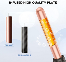 Load image into Gallery viewer, Long Barrel Curling Iron Wand Set, BESTOPE PRO 6 in 1 Curling Wand Set with Ceramic Barrel for Long/Medium Hair, 0.35"-1.25" Interchangeable Hair Wand Curler, Dual Voltage, Include Glove & Clips