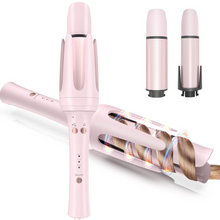 Load image into Gallery viewer, Automatic Curling Iron Hair Curler, Replaceable Auto Curling Wand with 2 Size Barrels (1.25 ", 1.5") & 3 Temps, Ceramic Rotating Curling Iron for Long Hair, Auto off Waver Hair Tool with Reminder