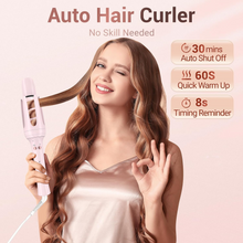 Load image into Gallery viewer, Automatic Curling Iron Hair Curler, Replaceable Auto Curling Wand with 2 Size Barrels (1.25 ", 1.5") & 3 Temps, Ceramic Rotating Curling Iron for Long Hair, Auto off Waver Hair Tool with Reminder