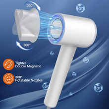 Load image into Gallery viewer, Professional Hair Dryer Blow Dryer with Diffuser, 110,000RPM High-speed Blow Dryer for Fast Dry, Negative Ionic Hair Dryer, Magnetic Nozzle&LED Display, Portable Hair Dryer for Travel Home Salon