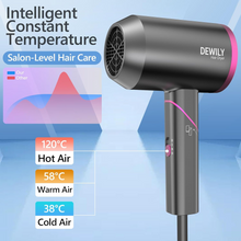 Load image into Gallery viewer, Hair Dryer Travel Hairdryers for Women Men-DEWILY Powerful Foldable Ironic Hair Dryers for Curly Hair and Straight Hairļ¼Small Blow Dryer for Women Men, Fast Drying
