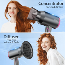 Load image into Gallery viewer, Hair Dryer Travel Hairdryers for Women Men-DEWILY Powerful Foldable Ironic Hair Dryers for Curly Hair and Straight Hairļ¼Small Blow Dryer for Women Men, Fast Drying