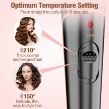 Load image into Gallery viewer, BESTOPE PRO 5 in 1 Curling Wand Set - 3 Barrel Hair Crimper with 4 Interchangeable Ceramic Curling Irons(0.35”-1.25”), Instant Heat Up, Storage Bag & Heat Protective Glove & 2 Clips