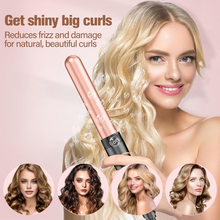 Load image into Gallery viewer, BESTOPE PRO 5 in 1 Curling Wand Set - 3 Barrel Hair Crimper with 4 Interchangeable Ceramic Curling Irons(0.35”-1.25”), Instant Heat Up, Storage Bag & Heat Protective Glove & 2 Clips