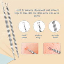 Load image into Gallery viewer, BESTOPE PRO Blackhead Remover Comedone Squeezer Set Tweezers Set with Metal Box Blackhead Remover Made of High-Quality Stainless Steel Acne Blackhead Remover Extractor Tools 6 Pieces