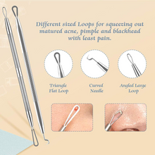 Load image into Gallery viewer, BESTOPE PRO Blackhead Remover Comedone Squeezer Set Tweezers Set with Metal Box Blackhead Remover Made of High-Quality Stainless Steel Acne Blackhead Remover Extractor Tools 6 Pieces