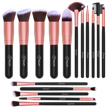 Load image into Gallery viewer, Makeup Brushes Makeup Brush Set - 16 Pcs BESTOPE PRO Premium Synthetic Foundation Concealers Eye Shadows Make Up Brushes set,Eyeliner Brushes(Rose Gold)