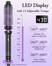 Load image into Gallery viewer, 5 in 1 Curling Iron, Curling Wand Set with Thermal Brush, Flat Iron Hair Straightener, 3 Ceramic Curling Irons (0.35"-1"), 13 Adjustable Temps, Hair Curler Waver with Heat Resistant Mat, Glove, Clip