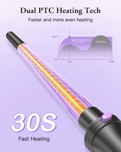 Load image into Gallery viewer, 5 in 1 Curling Iron, Curling Wand Set with Thermal Brush, Flat Iron Hair Straightener, 3 Ceramic Curling Irons (0.35"-1"), 13 Adjustable Temps, Hair Curler Waver with Heat Resistant Mat, Glove, Clip