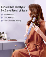 Load image into Gallery viewer, Waver Curling Iron Curling Wand - BESTOPE PRO 5 in 1 Curling Wand Set with 3 Barrel Hair Crimper for Women, Fast Heating Crimper Wand Curler in All Hair Type, Women Gifts - Purple
