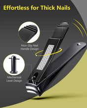 Load image into Gallery viewer, BESTOPE PRO Nail Clippers 2PCs Nail Cutter Set Stainless Steel Fingernails Toenails Clippers for Men Women Sturdy Nail Clipping Kit,2 Count (Pack of 1)