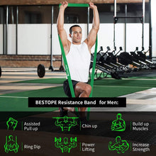 Load image into Gallery viewer, BESTOPE PRO Resistance Band Pull Up Assist Band Premium Latex Durable Workout Exercise Loop band Stretch Training Fitness Band Green for Men Women Home Gym Powerlifting Yoga