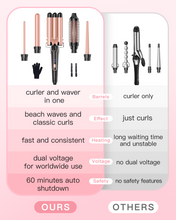 Load image into Gallery viewer, BESTOPE PRO 5 in 1 Curling Iron, Curling Wand Set with Negative Ion Thermal Brush and 4 Interchangeable Ceramic Curling Irons (0.35“-1.5”), Fast Heating Crimper Hair Tool in All Hair Type