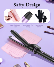 Load image into Gallery viewer, 5 in 1 Curling Iron, Curling Wand Set with Thermal Brush, Flat Iron Hair Straightener, 3 Ceramic Curling Irons (0.35"-1"), 13 Adjustable Temps, Hair Curler Waver with Heat Resistant Mat, Glove, Clip