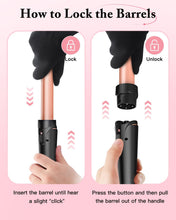 Load image into Gallery viewer, Waver Curling Iron Wand, BESTOPE PRO 5 in 1 Curling Wand Set with 3 Barrel Hair Crimper for Women, Fast Heating Hair Wand Curler in All Hair Type