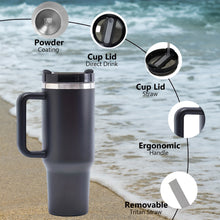 Load image into Gallery viewer, 40oz V2 large capacity tumbler, With Handle And Straw Lid, Insulated Reusable Stainless Steel Water Bottles Travel Mug Coffee Cup car cup water cup For Men Women Outdoor Camping Driving, gift