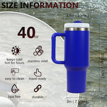 Load image into Gallery viewer, 40oz V2 large capacity tumbler, With Handle And Straw Lid, Insulated Reusable Stainless Steel Water Bottles Travel Mug Coffee Cup car cup water cup For Men Women Outdoor Camping Driving, gift