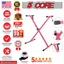 Load image into Gallery viewer, 5 Core Keyboard Stand Digital Piano Riser Adjustable X Style Electric Key Board Casio Synth Holder Foldable Portable Fits 54 61 88 Keys - KS 1X