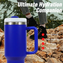 Load image into Gallery viewer, 40oz V2 large capacity tumbler, With Handle And Straw Lid, Insulated Reusable Stainless Steel Water Bottles Travel Mug Coffee Cup car cup water cup For Men Women Outdoor Camping Driving, gift