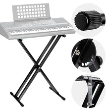 Load image into Gallery viewer, 5 Core Keyboard Stand Digital Piano Riser Adjustable X Style Heavy Duty Electric Key Board Casio Synth Holder Foldable Portable Fits 54 61 88 Keys - KS 2X