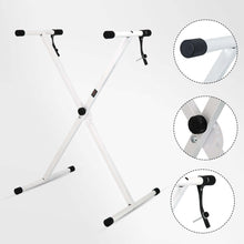 Load image into Gallery viewer, 5 Core Keyboard Stand Digital Piano Riser Adjustable X Style Electric Key Board Casio Synth Holder Foldable Portable Fits 54 61 88 Keys - KS 1X