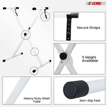 Load image into Gallery viewer, 5 Core Keyboard Stand Digital Piano Riser Adjustable X Style Electric Key Board Casio Synth Holder Foldable Portable Fits 54 61 88 Keys - KS 1X