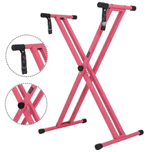 Load image into Gallery viewer, 5 Core Keyboard Stand Digital Piano Riser Adjustable X Style Heavy Duty Electric Key Board Casio Synth Holder Foldable Portable Fits 54 61 88 Keys - KS 2X