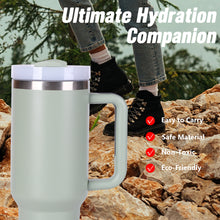 Load image into Gallery viewer, 40oz V2 large capacity tumbler, With Handle And Straw Lid, Insulated Reusable Stainless Steel Water Bottles Travel Mug Coffee Cup car cup water cup For Men Women Outdoor Camping Driving, gift