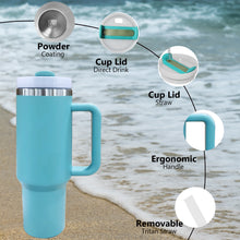 Load image into Gallery viewer, 40oz V2 large capacity tumbler, With Handle And Straw Lid, Insulated Reusable Stainless Steel Water Bottles Travel Mug Coffee Cup car cup water cup For Men Women Outdoor Camping Driving, gift