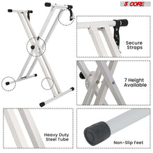 Load image into Gallery viewer, 5 Core Keyboard Stand Digital Piano Riser Adjustable X Style Heavy Duty Electric Key Board Casio Synth Holder Foldable Portable Fits 54 61 88 Keys - KS 2X