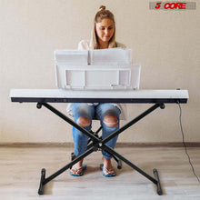 Load image into Gallery viewer, 5 Core Keyboard Stand Digital Piano Riser Adjustable X Style Electric Key Board Casio Synth Holder Foldable Portable Fits 54 61 88 Keys - KS 1X