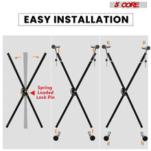 Load image into Gallery viewer, 5 Core Keyboard Stand Digital Piano Riser Adjustable X Style Electric Key Board Casio Synth Holder Foldable Portable Fits 54 61 88 Keys - KS 1X