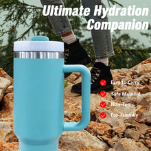 Load image into Gallery viewer, 40oz V2 large capacity tumbler, With Handle And Straw Lid, Insulated Reusable Stainless Steel Water Bottles Travel Mug Coffee Cup car cup water cup For Men Women Outdoor Camping Driving, gift