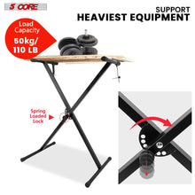 Load image into Gallery viewer, 5 Core Keyboard Stand Digital Piano Riser Adjustable X Style Electric Key Board Casio Synth Holder Foldable Portable Fits 54 61 88 Keys - KS 1X
