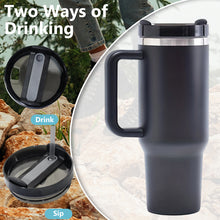 Load image into Gallery viewer, 40oz V2 large capacity tumbler, With Handle And Straw Lid, Insulated Reusable Stainless Steel Water Bottles Travel Mug Coffee Cup car cup water cup For Men Women Outdoor Camping Driving, gift