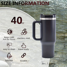 Load image into Gallery viewer, 40oz V2 large capacity tumbler, With Handle And Straw Lid, Insulated Reusable Stainless Steel Water Bottles Travel Mug Coffee Cup car cup water cup For Men Women Outdoor Camping Driving, gift