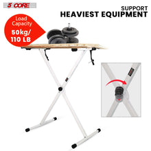 Load image into Gallery viewer, 5 Core Keyboard Stand Digital Piano Riser Adjustable X Style Electric Key Board Casio Synth Holder Foldable Portable Fits 54 61 88 Keys - KS 1X