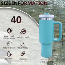 Load image into Gallery viewer, 40oz V2 large capacity tumbler, With Handle And Straw Lid, Insulated Reusable Stainless Steel Water Bottles Travel Mug Coffee Cup car cup water cup For Men Women Outdoor Camping Driving, gift
