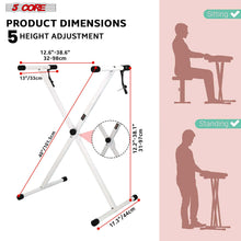 Load image into Gallery viewer, 5 Core Keyboard Stand Digital Piano Riser Adjustable X Style Electric Key Board Casio Synth Holder Foldable Portable Fits 54 61 88 Keys - KS 1X