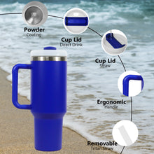Load image into Gallery viewer, 40oz V2 large capacity tumbler, With Handle And Straw Lid, Insulated Reusable Stainless Steel Water Bottles Travel Mug Coffee Cup car cup water cup For Men Women Outdoor Camping Driving, gift