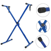 Load image into Gallery viewer, 5 Core Keyboard Stand Digital Piano Riser Adjustable X Style Electric Key Board Casio Synth Holder Foldable Portable Fits 54 61 88 Keys - KS 1X