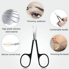 Load image into Gallery viewer, BESTOPE Pro Tweezers Set 6-Piece, Eyebrow Tweezers Scissors Set with Stainless Steel Point Slant Flat Tip Tweeze and Eyebrow Razor and Scissors for Eyebrows Plucking, Facial Body / Ingrown Hair Removal-Packed in Leather Case