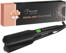 Load image into Gallery viewer, BESTOPE Pro Hair Straightener Professional Flat Iron for Hair with Ceramic Tourmaline 1.75 Inch Wide Floating Plate Straighteners with 450 °F Salon High Heat, Dual Voltage(Upgraded Version)
