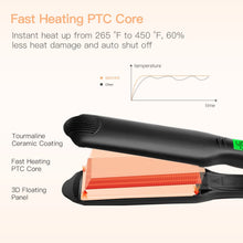 Load image into Gallery viewer, BESTOPE Pro Hair Straightener Professional Flat Iron for Hair with Ceramic Tourmaline 1.75 Inch Wide Floating Plate Straighteners with 450 °F Salon High Heat, Dual Voltage(Upgraded Version)