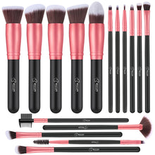 Load image into Gallery viewer, BESTOPE Pro Makeup Brushes 16 PCs Makeup Brush Set Premium Synthetic Foundation Brush Blending Face Powder Blush Concealers Eye Shadows Make Up Brushes Kit (Rose Golden)