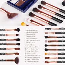 Load image into Gallery viewer, 16pcs Pinceaux Maquillage Pour Les Yeux, Pinceaux Maquillage Professionnels Pour Fond de Teint L’anticernes et Correcteur On touring, Blush, Highlighter, Lèvre…