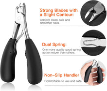 Load image into Gallery viewer, 爪切り ニッパー 5本セット 収納ケース付き ゾンデ 爪やすり付き 巻き爪 硬い爪 変形爪 ステンレス製